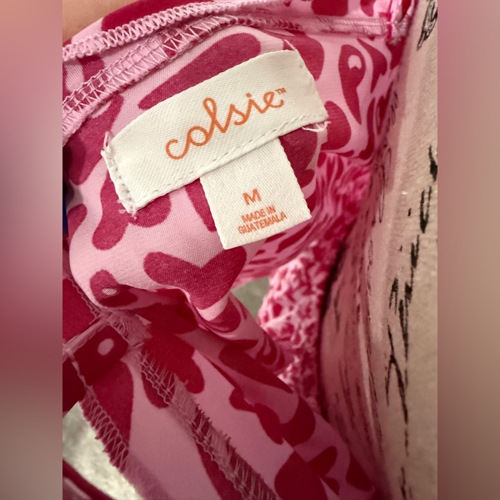 Colsie Pink Heart Satin Pajama Set – Size Medium - Picture 6 of 8